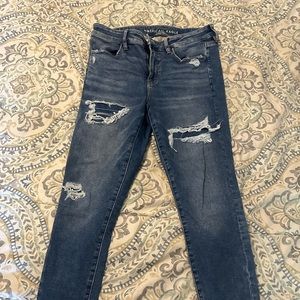 10 regular American eagle patch jeans